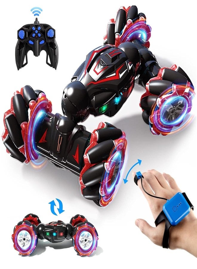 JETRA RC Stunt Car | 2.4GHz 4WD Remote Control Vehicle | Gesture Sensor Toy Car | Double-Sided Off-Road Racer | 360° Spins & Flips with Lights & Music | Fun Gift for Kids - Image 2